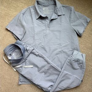 Figs Light Blue Scrub Set